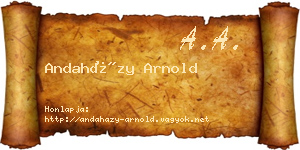 Andaházy Arnold névjegykártya